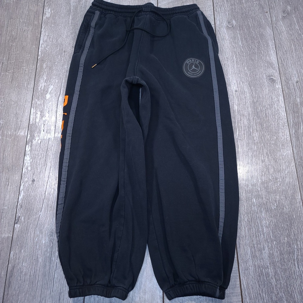 Jordan Sweatpants Mens XL Black Paris Saint-Germain PSG Fleece Joggers